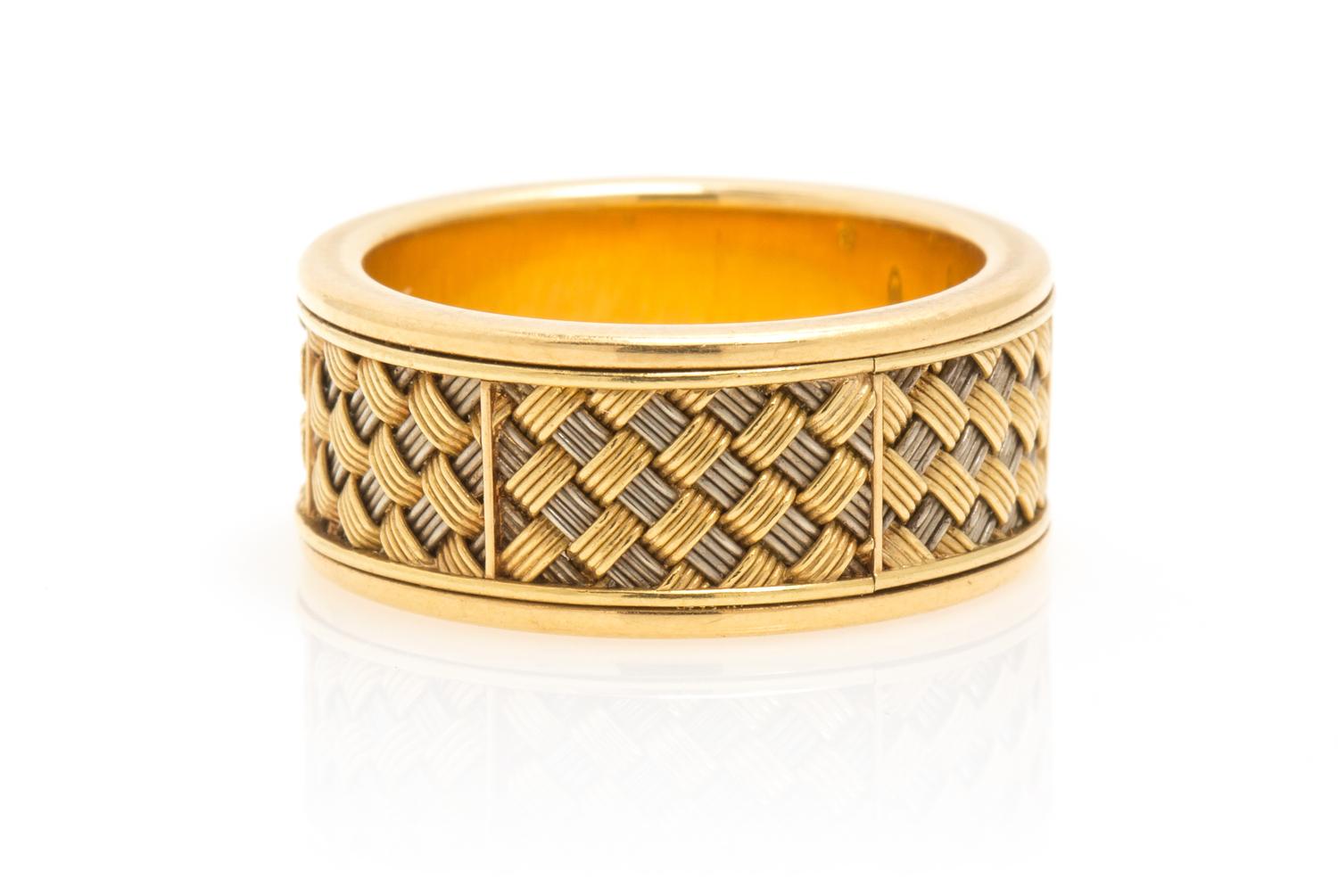 An 18 Karat Gold Woven Band Ring, Stuart Golder, 7.60 dwts.