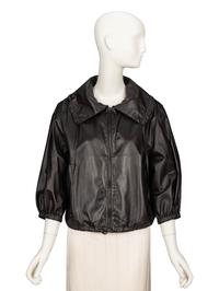Prada, Leather Blouson Jacket