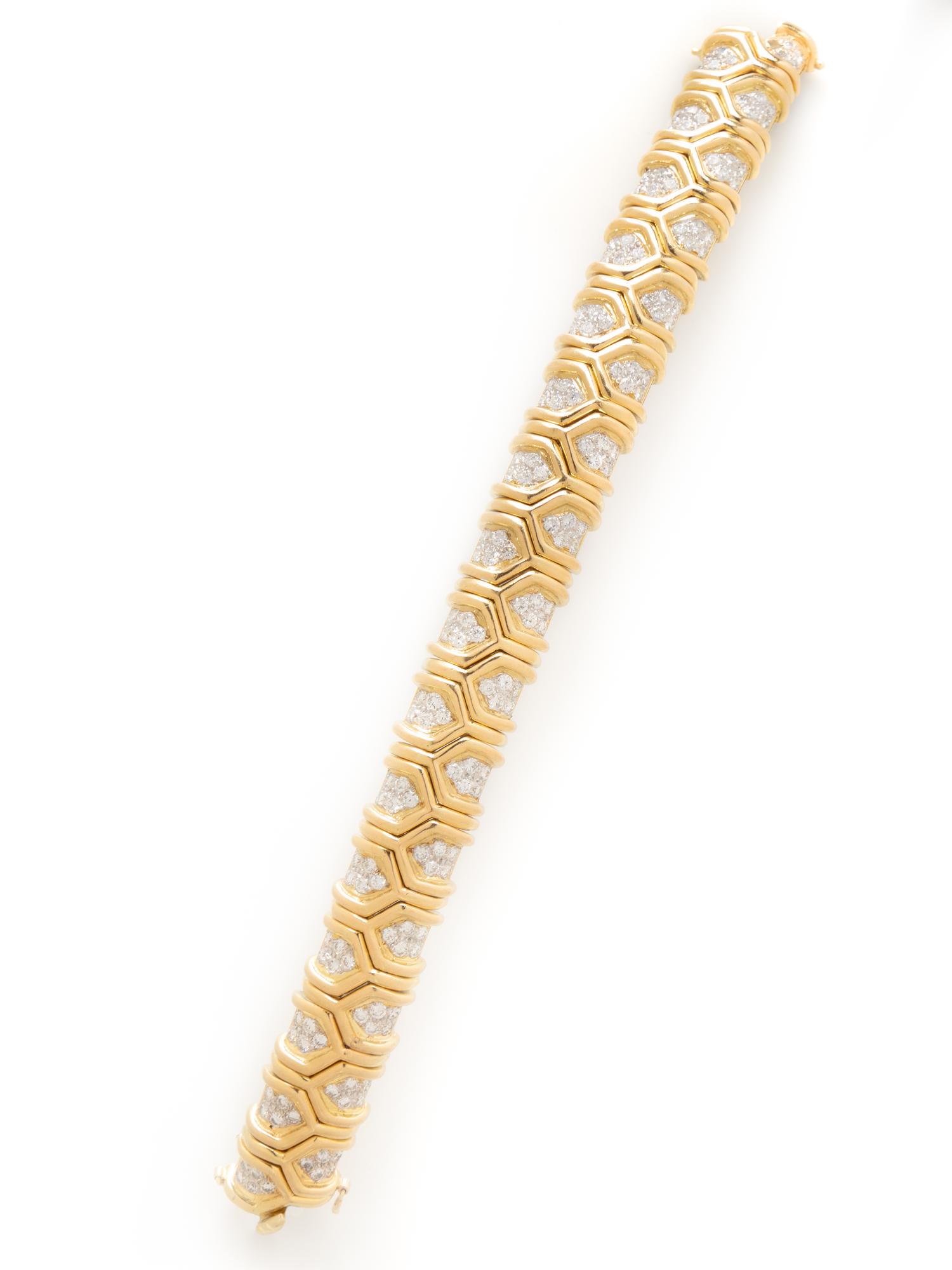 BICOLOR GOLD AND DIAMOND BRACELET