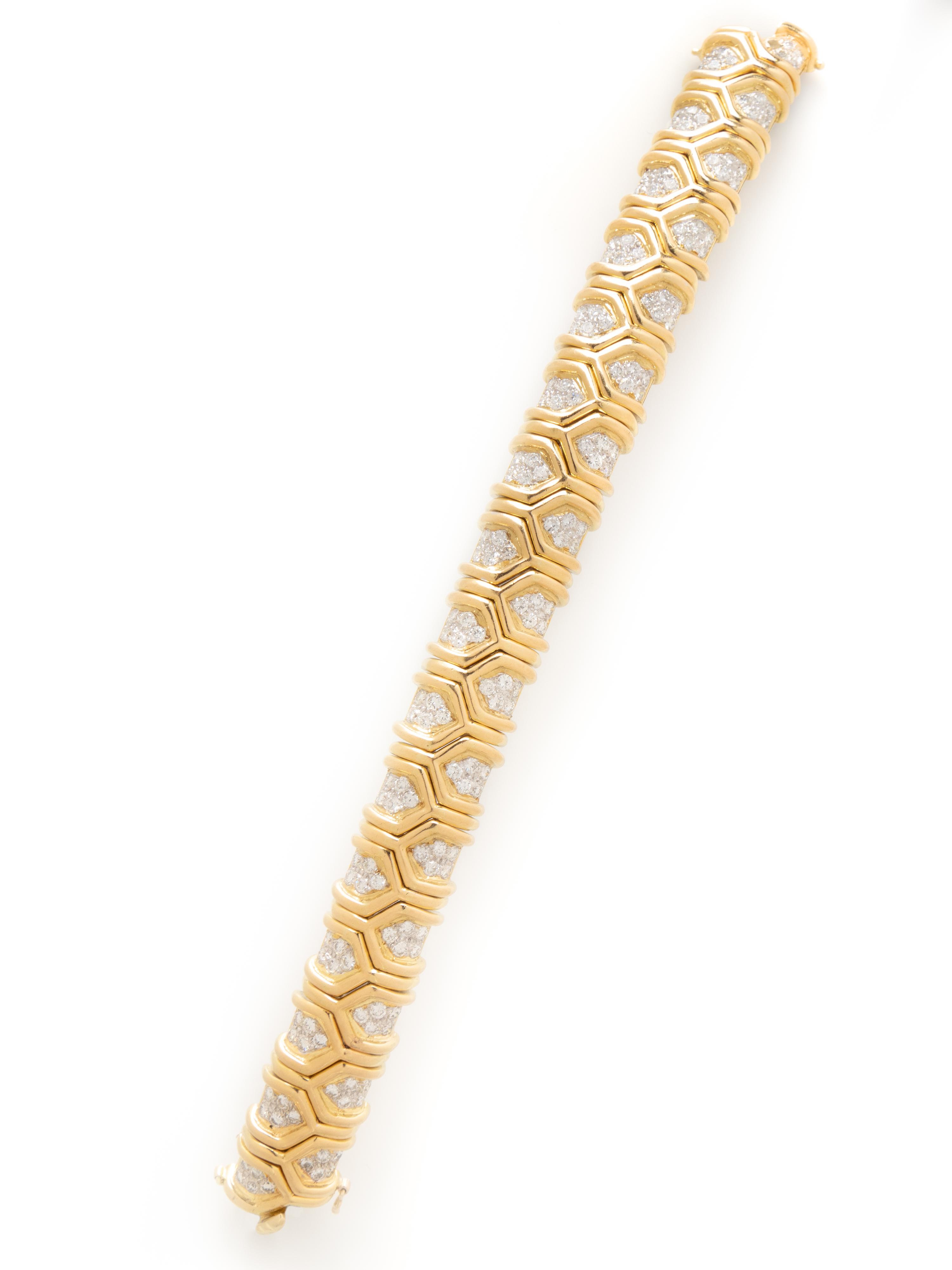 BICOLOR GOLD AND DIAMOND BRACELET