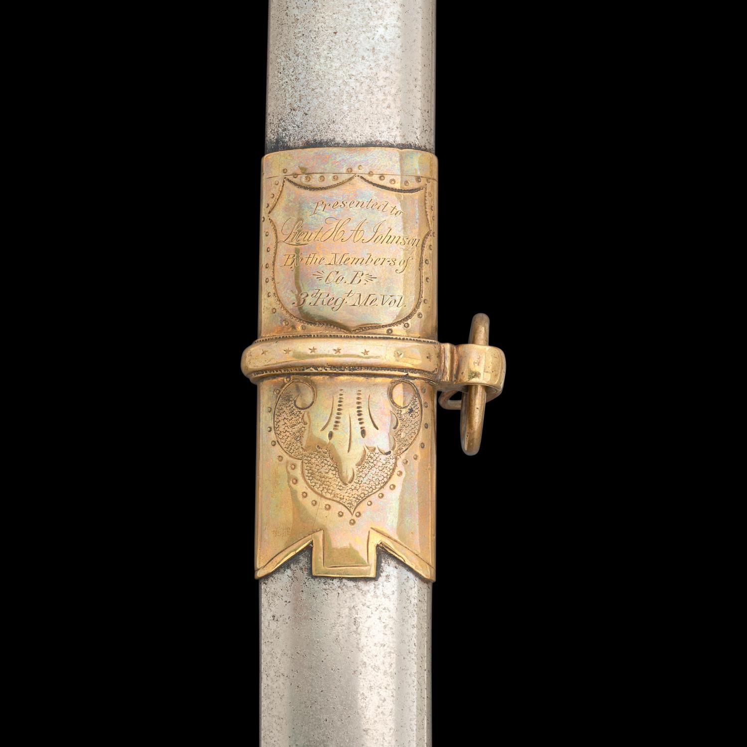 Presentation Imported 1850 Staff & Field Officers Sword of Lt. Hannibal Johnson, Captured at Gettysburg & The Wilderness - Escaped From Prison