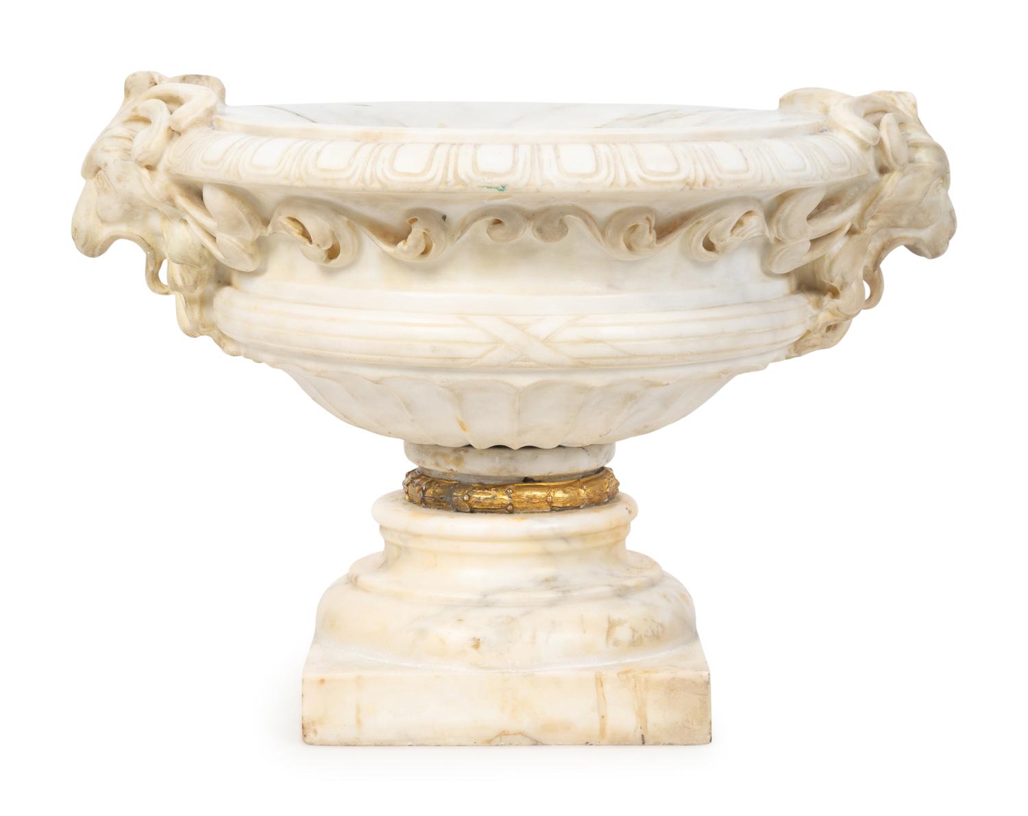 A Neoclassical Style Carved Marble Urn — 19TH CENTURY