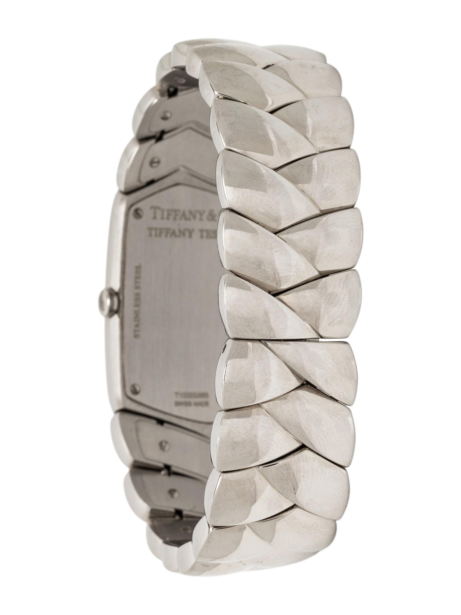 TIFFANY & CO., STAINLESS STEEL 'TIFFANY TESORO' WATCH