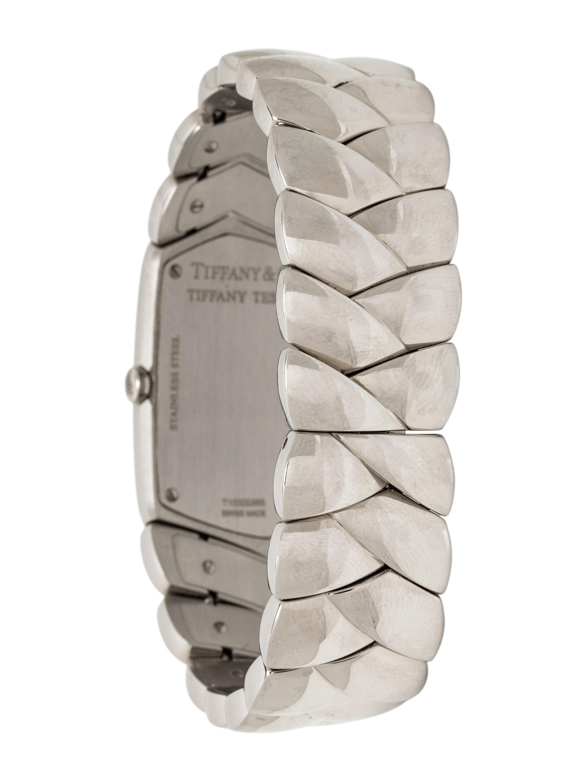 TIFFANY & CO., STAINLESS STEEL 'TIFFANY TESORO' WATCH
