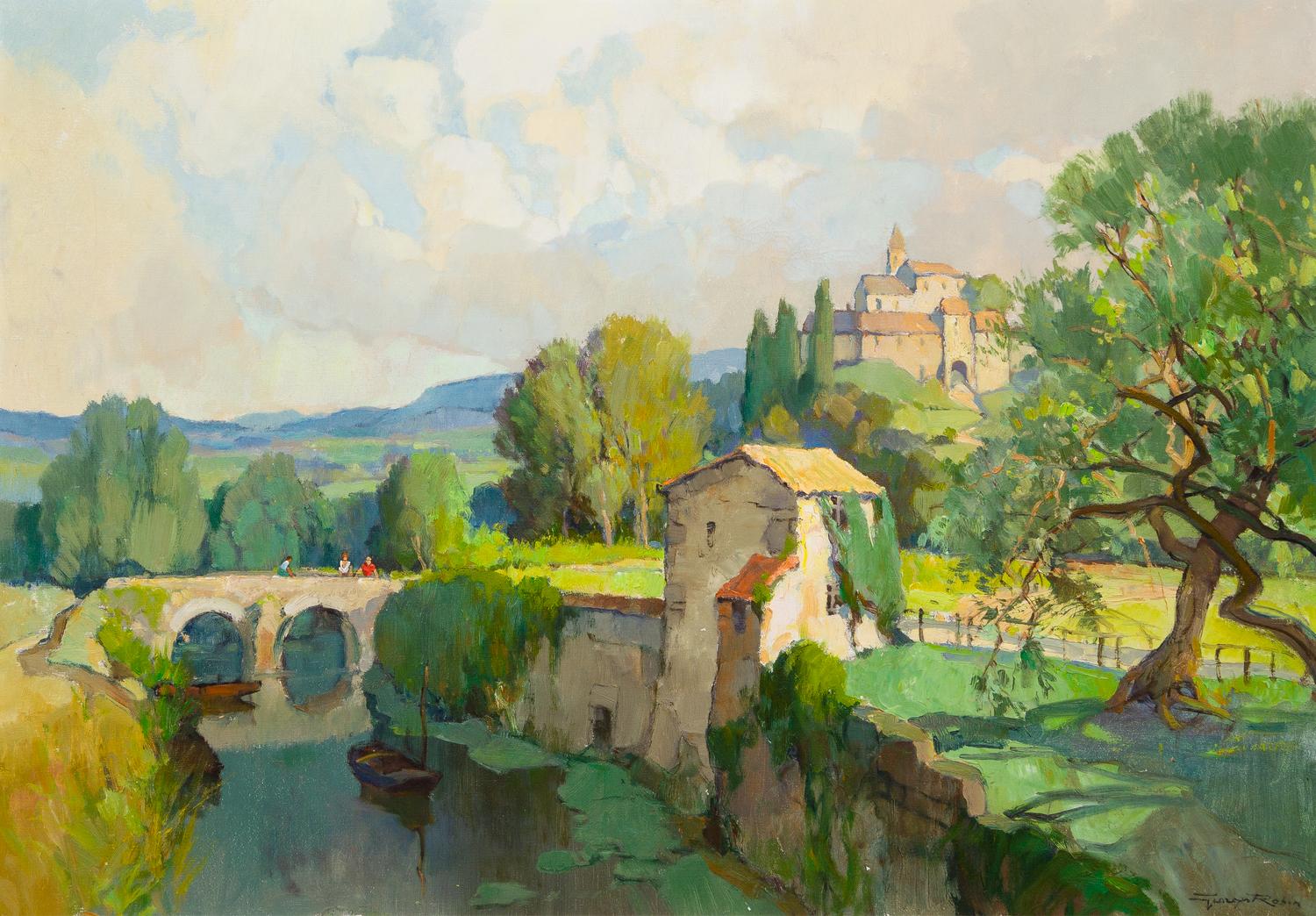 Georges Charles Robin, (French, 1903-2003), Près de Vaison-la-Romaine