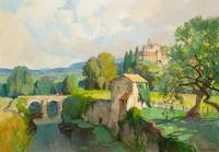 Georges Charles Robin, (French, 1903-2003), Près de Vaison-la-Romaine
