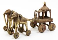 An Indian Brass Model of a Coach Length 15 inches.