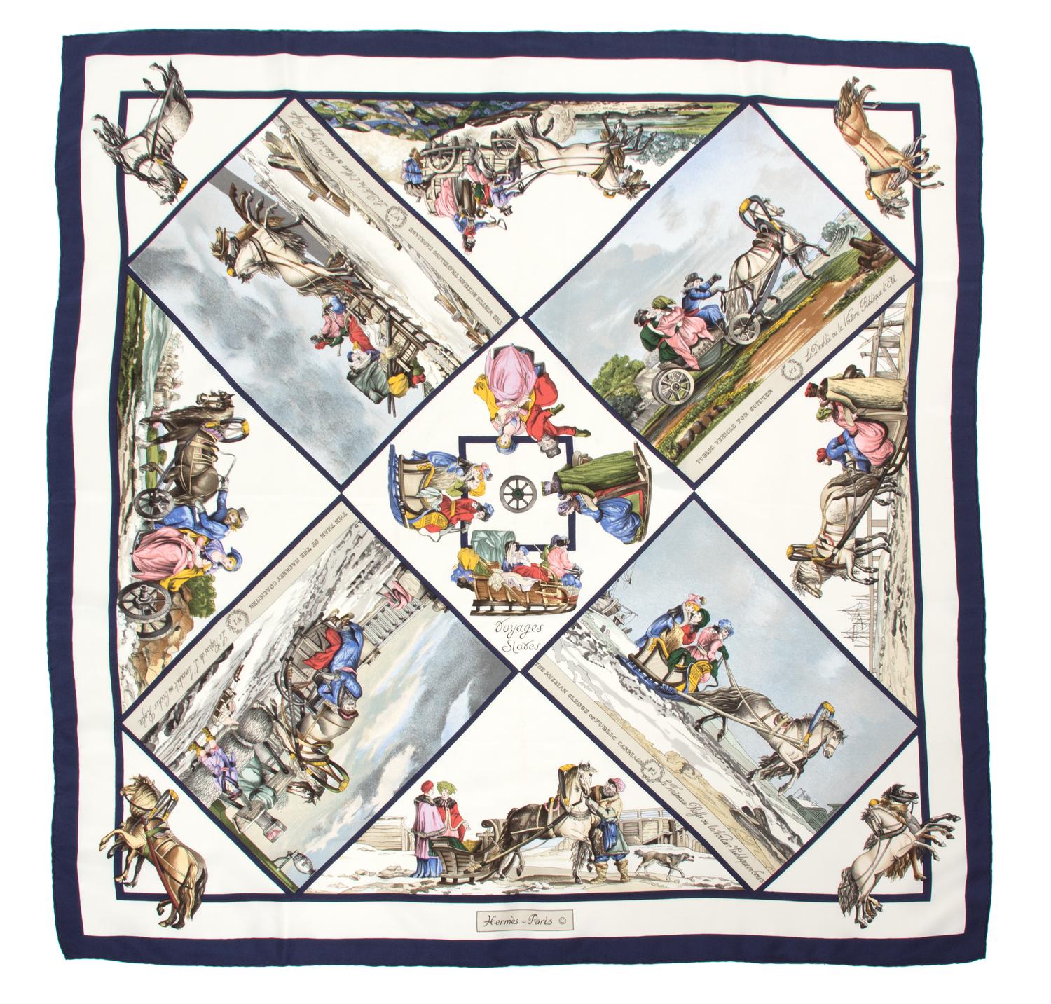 An Hermes 90cm Silk Scarf, 36" x 36".