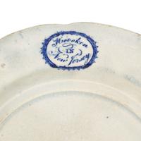 A Group of Three Staffordshire Historical Blue Hoboken in New Jersey Transferware, Joseph Stubbs, Burslem, 1790-1829.