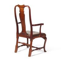 A Queen Anne Carved Maple Armchair