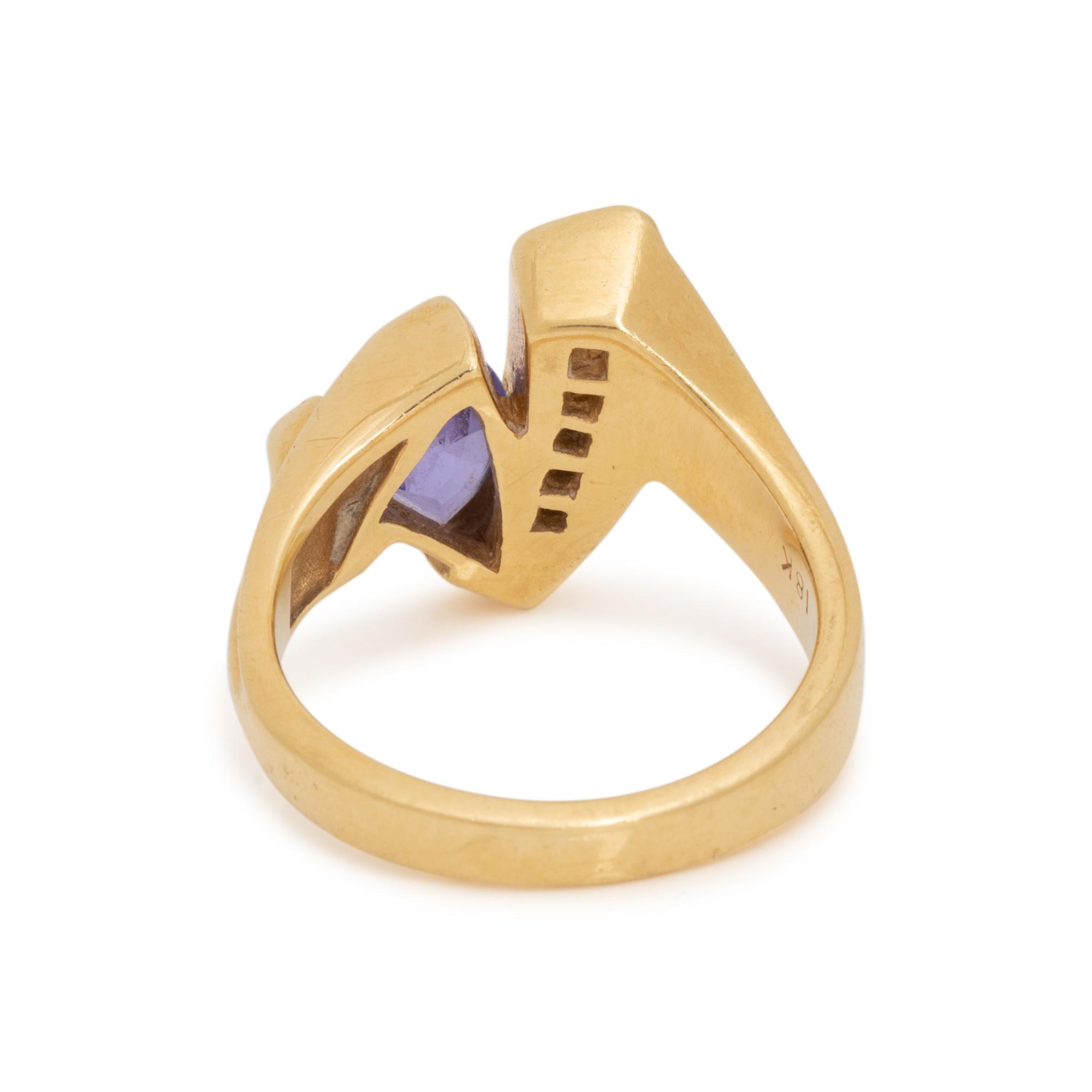 JOHN ATENCIO, TANZANITE AND DIAMOND RING