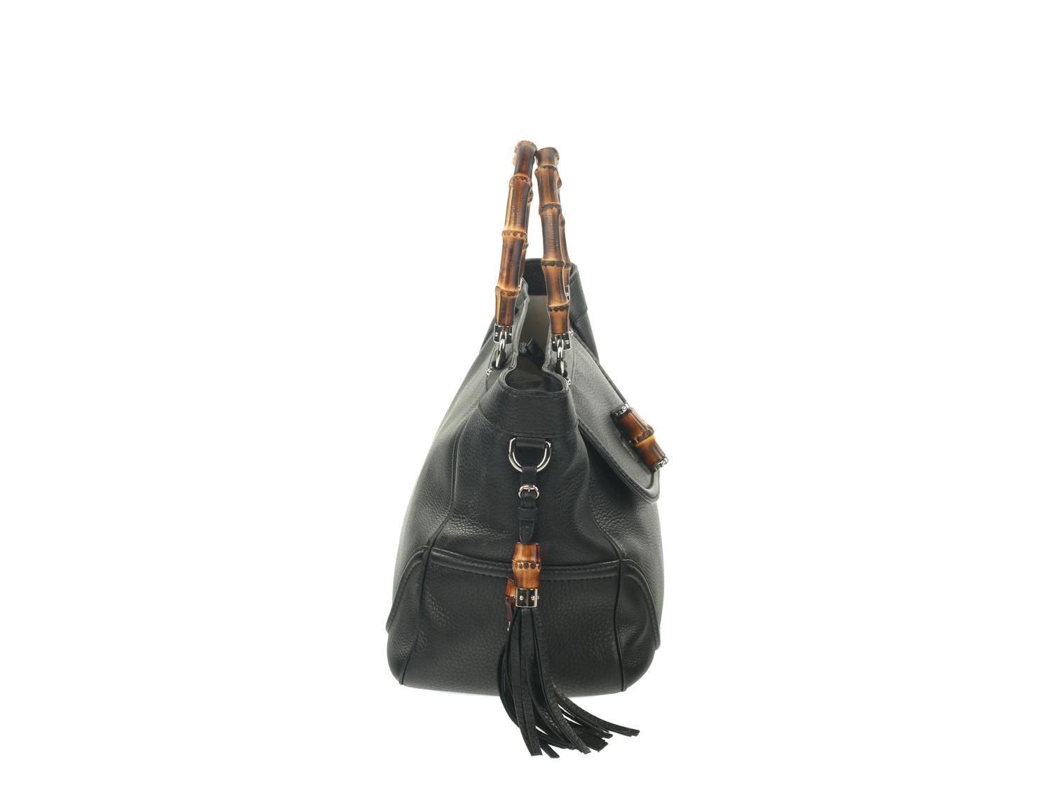 Gucci Black Tote with Bamboo Handle