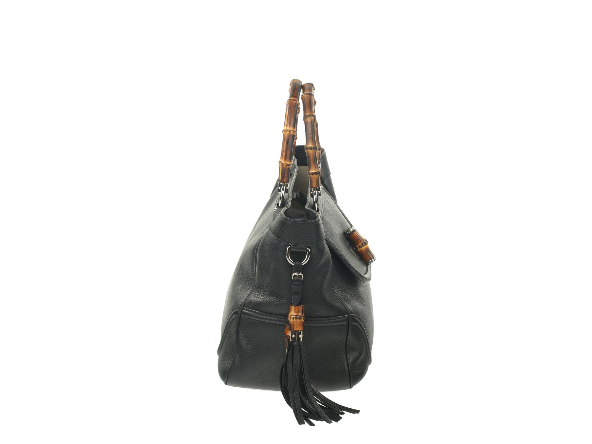 Gucci Black Tote with Bamboo Handle