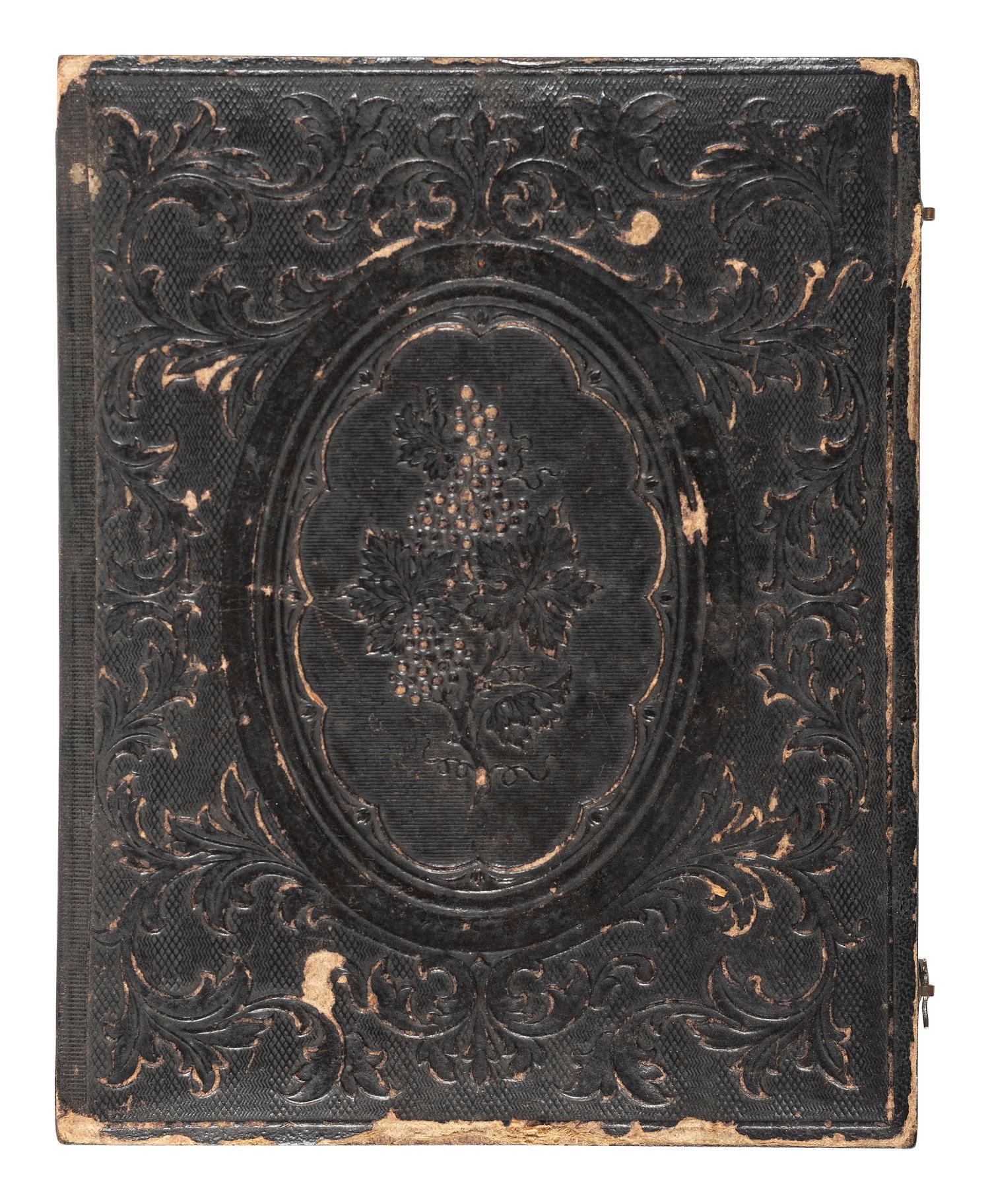 [EARLY PHOTOGRAPHY]. Half plate ambrotype featuring the A. Link Hotel, Coddingville, Medina County, Ohio.