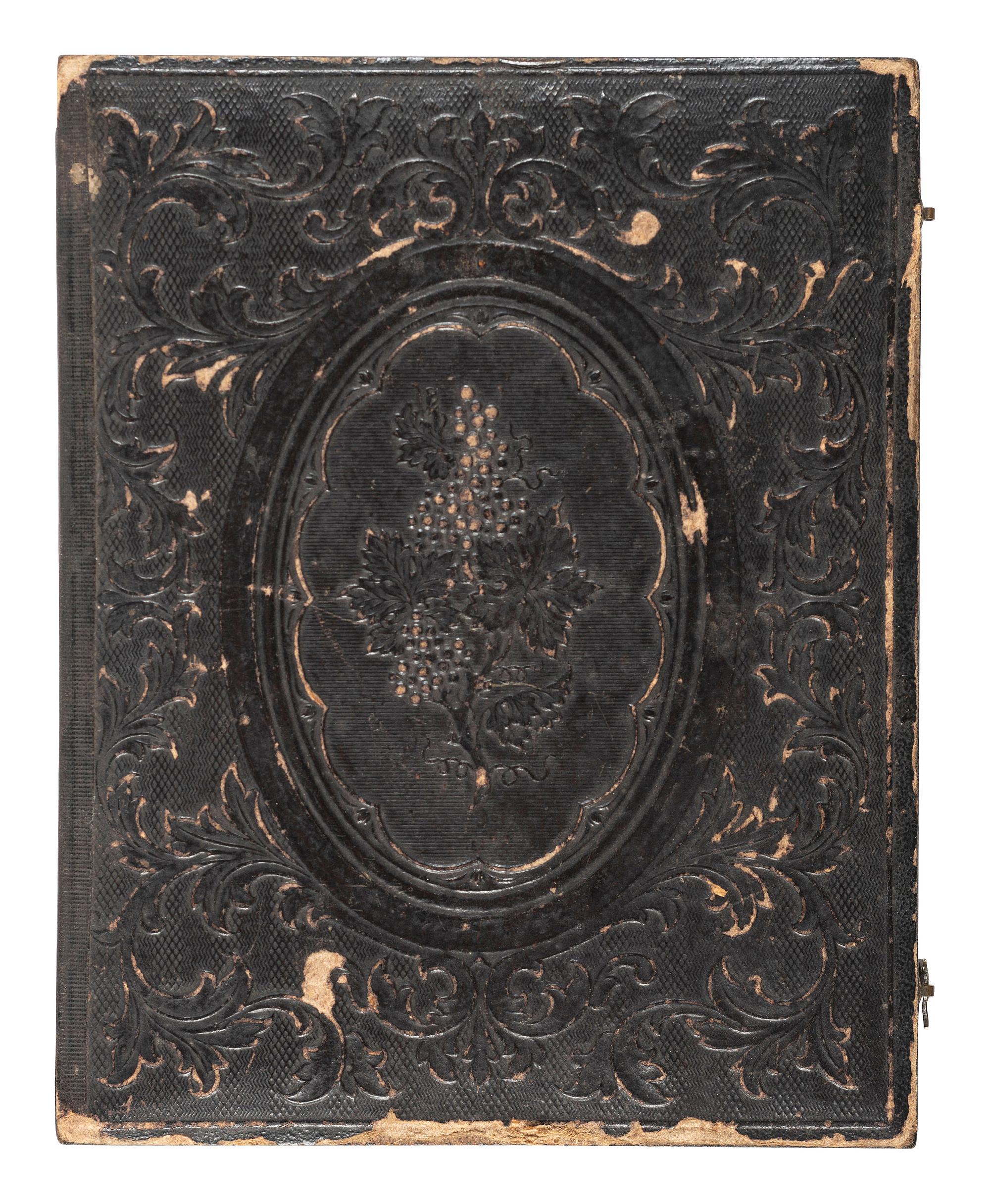 [EARLY PHOTOGRAPHY]. Half plate ambrotype featuring the A. Link Hotel, Coddingville, Medina County, Ohio.
