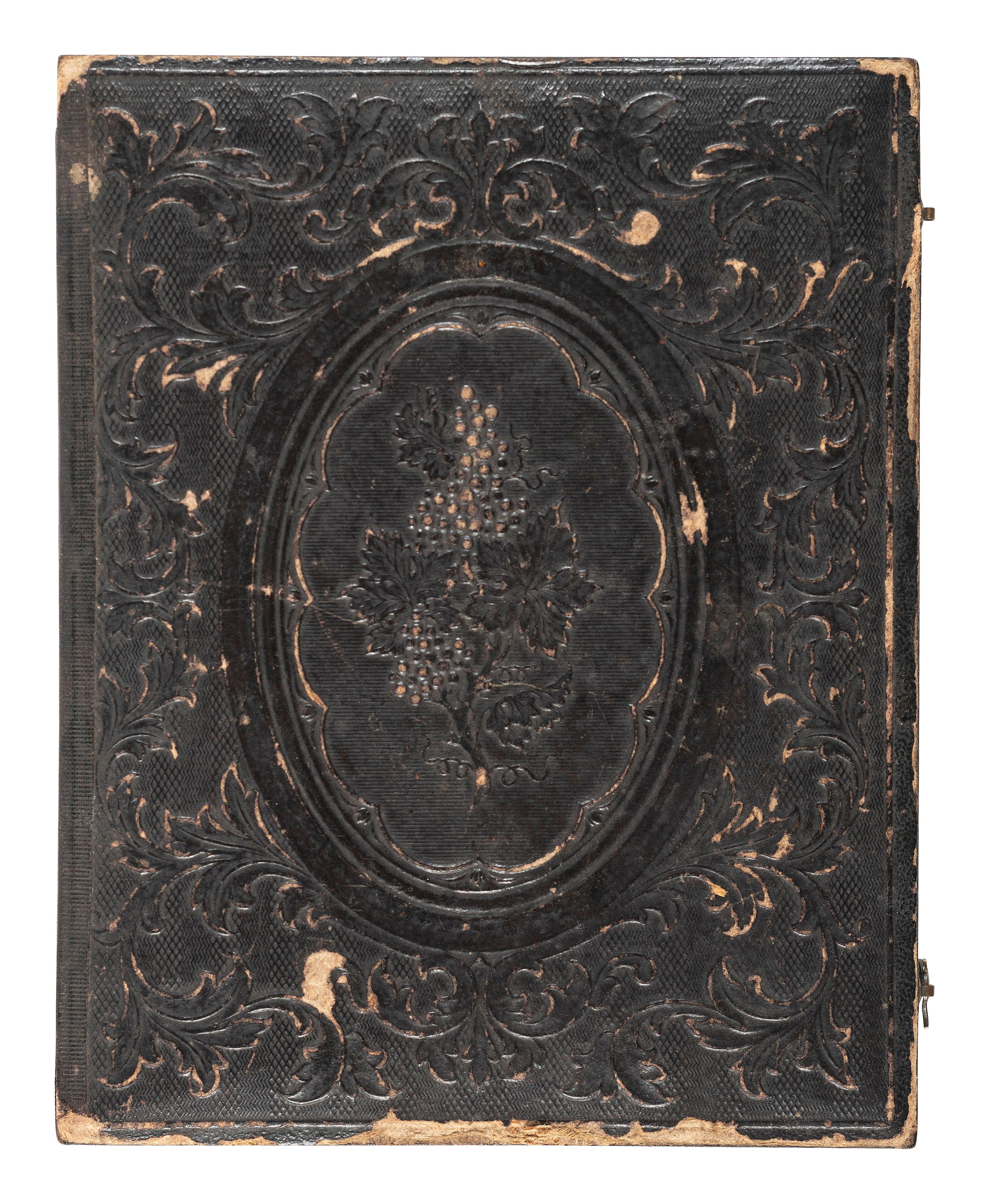 [EARLY PHOTOGRAPHY]. Half plate ambrotype featuring the A. Link Hotel, Coddingville, Medina County, Ohio.