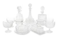 Twelve Cut Glass Articles Height of tallest 11 3/4 inches.