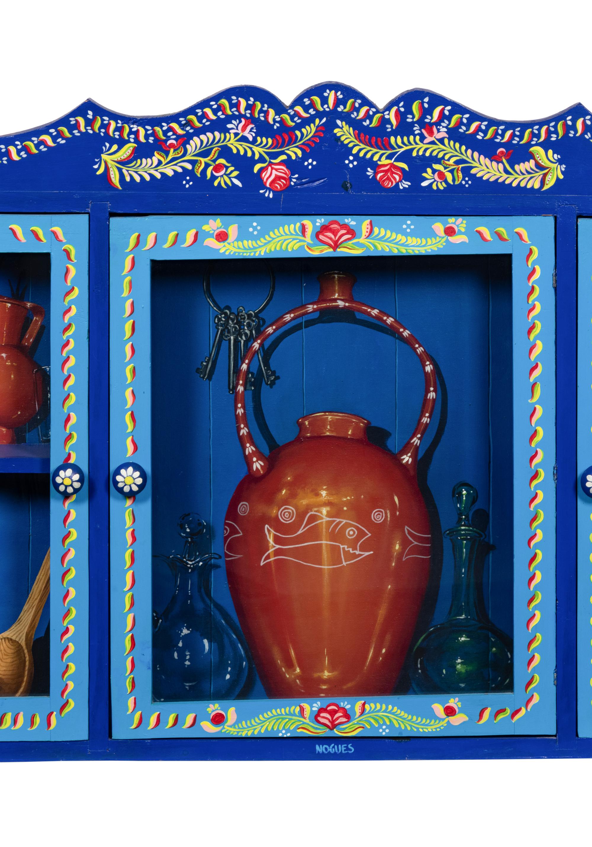 A Mexican Folk Art Trompe L'oeil Wall Shelf by Gustavo Nogues