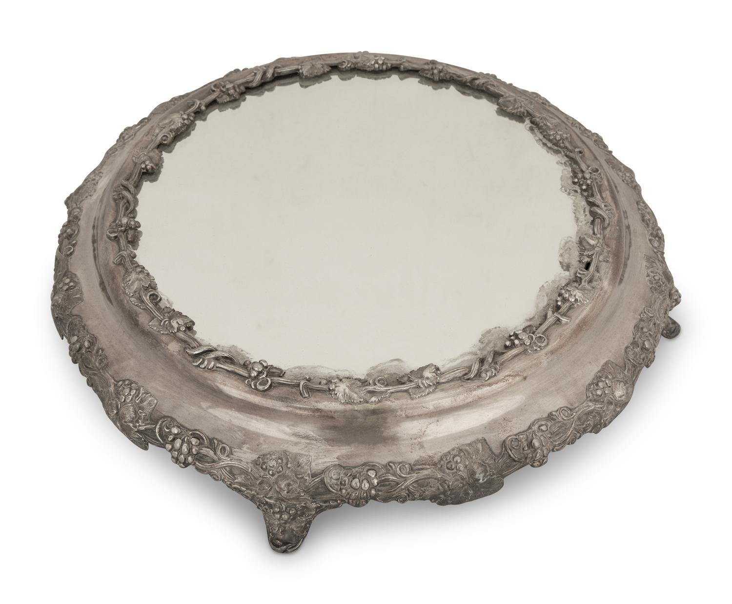 An Sheffield Silver-Plate Mirrored Table Plateau