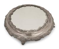 An Sheffield Silver-Plate Mirrored Table Plateau