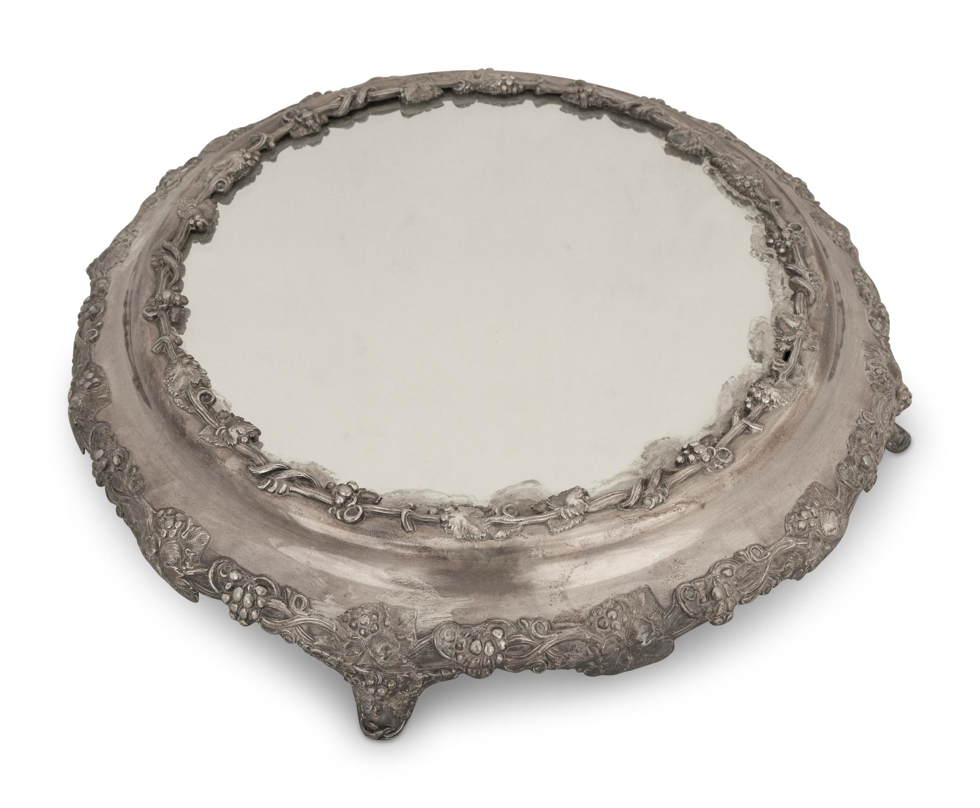 An Sheffield Silver-Plate Mirrored Table Plateau