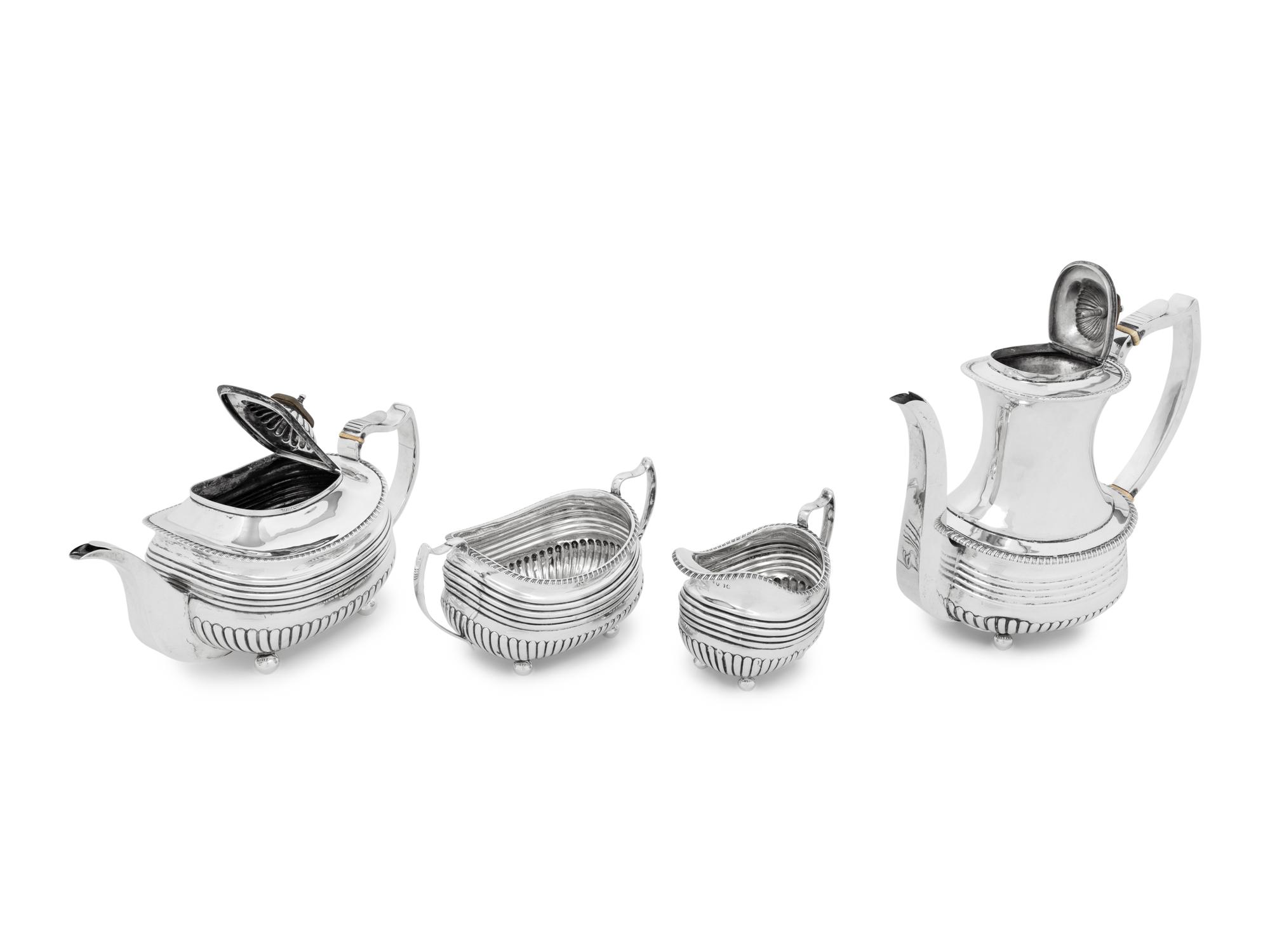 A George III Silver Four-Piece Tea and Coffee Service