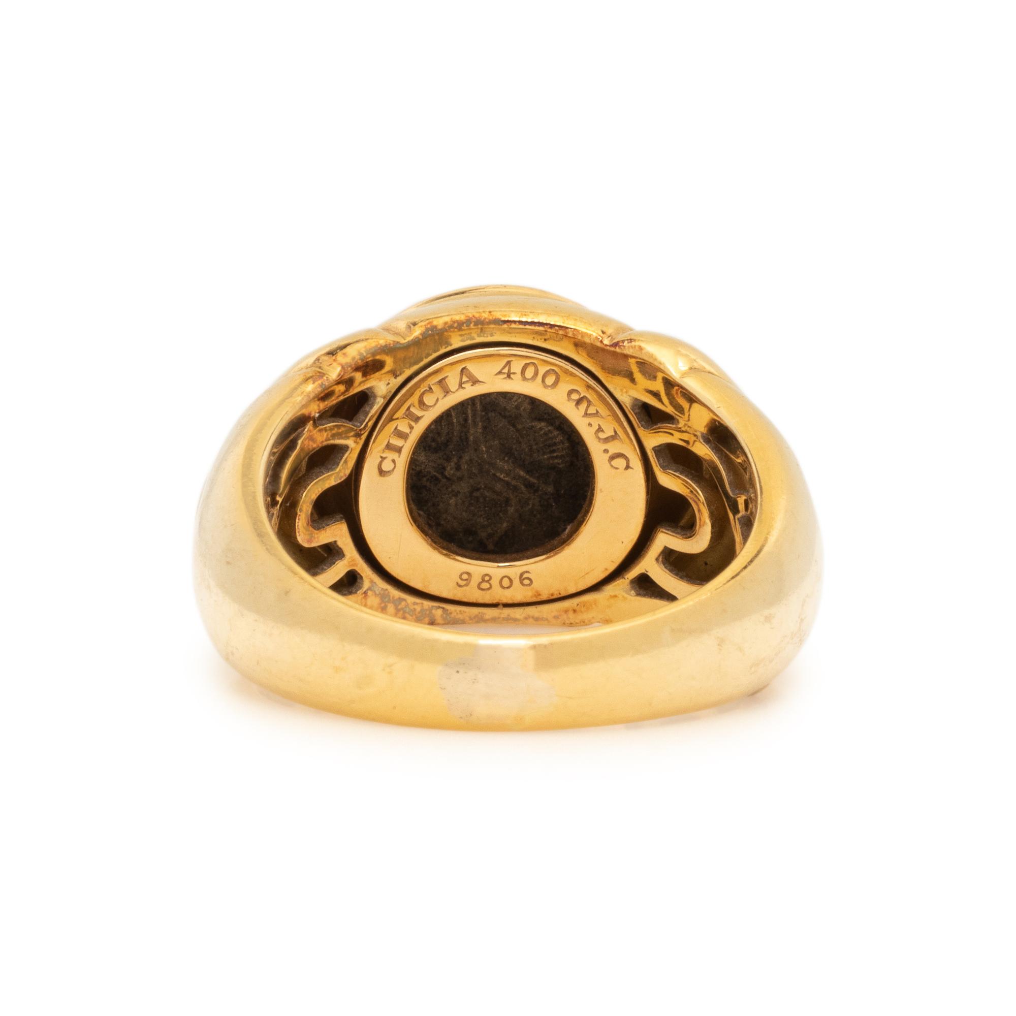 BULGARI, YELLOW GOLD AND COIN 'MONETE' RING