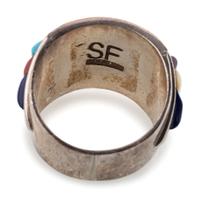 Navajo and Zuni Silver and Colorfully Inlaid Rings