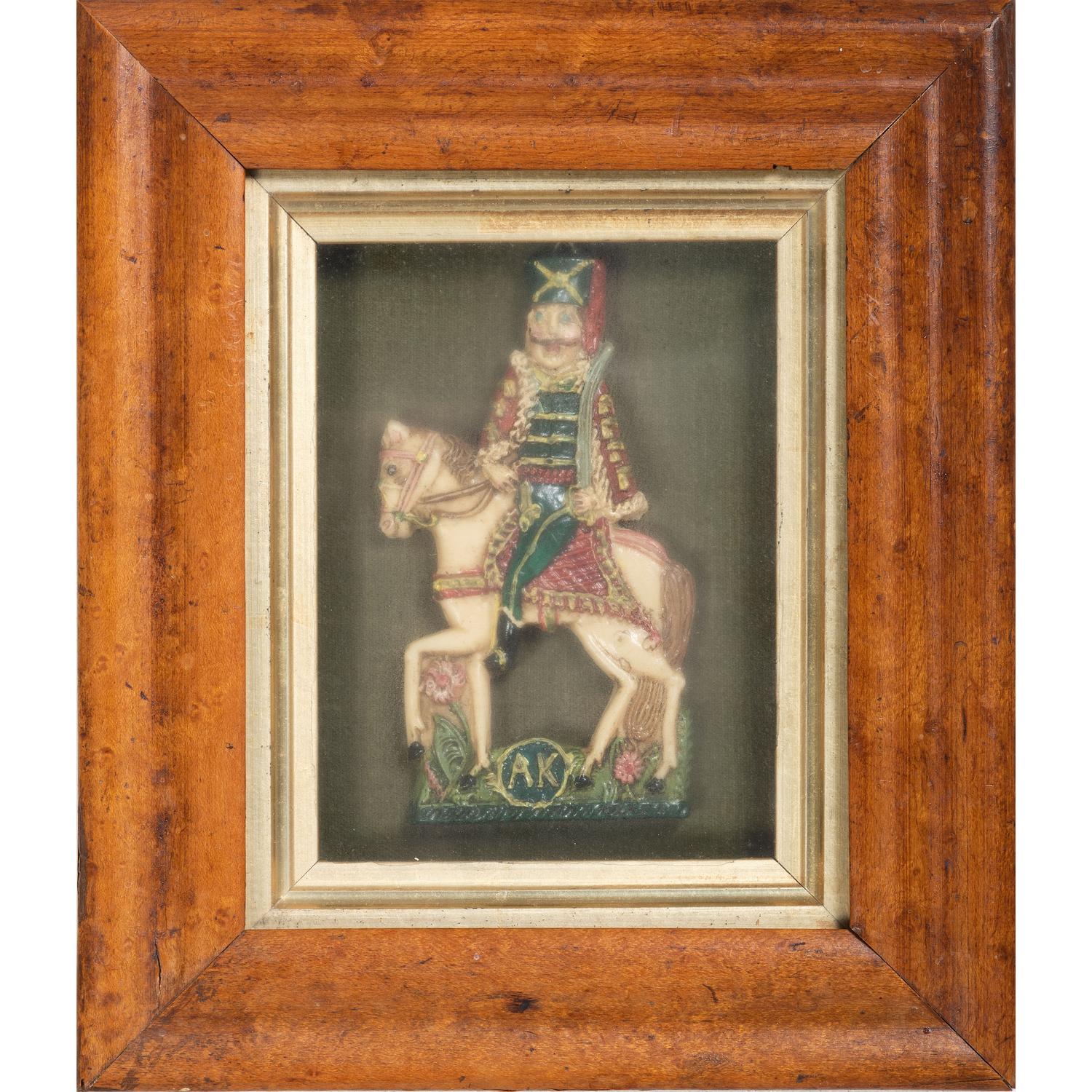 Four English Framed Wax Figures