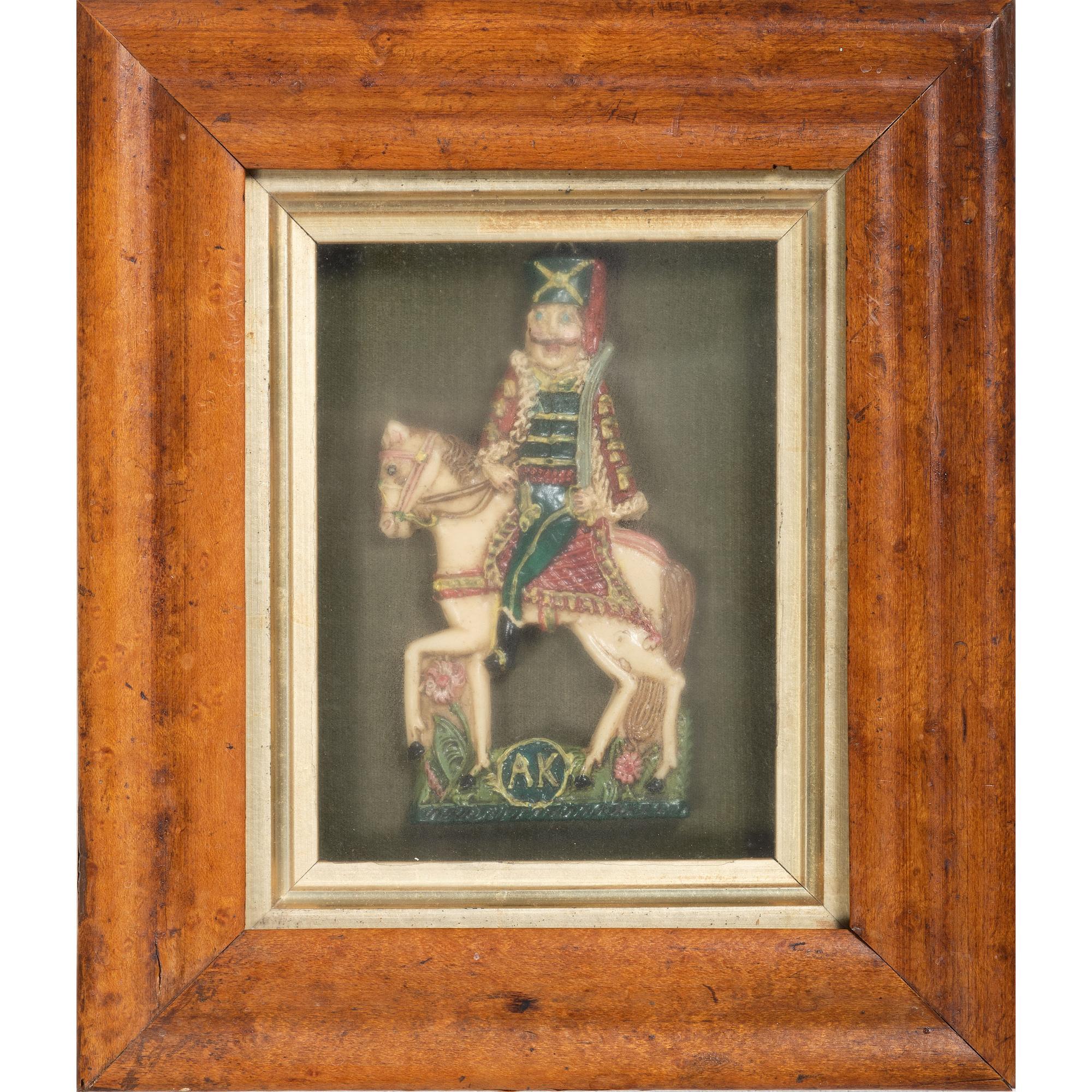 Four English Framed Wax Figures