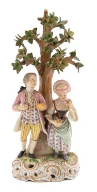 A Vienna Porcelain Bocage with Young Couple Height 13 inches. — 19TH CENTURY