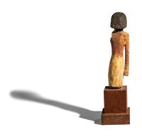 An Egyptian Painted Wood Figure