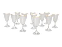 A Set of Twelve American Silver Goblets