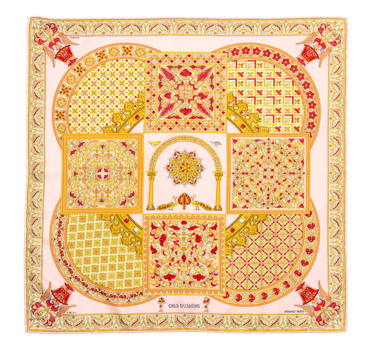 An Hermes Silk Pocket Square, 16"x16".