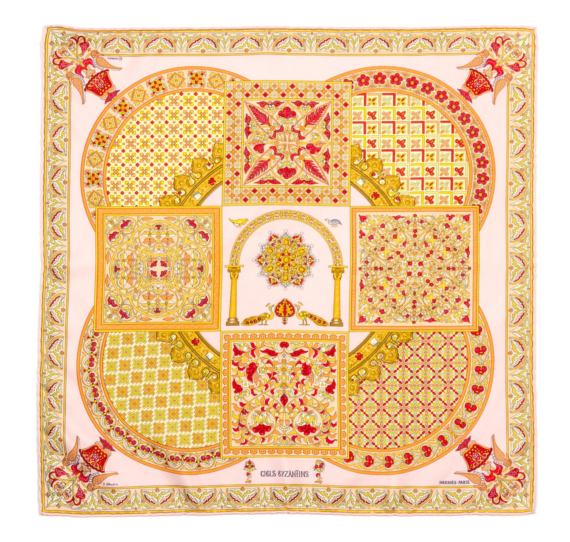 An Hermes Silk Pocket Square, 16"x16".