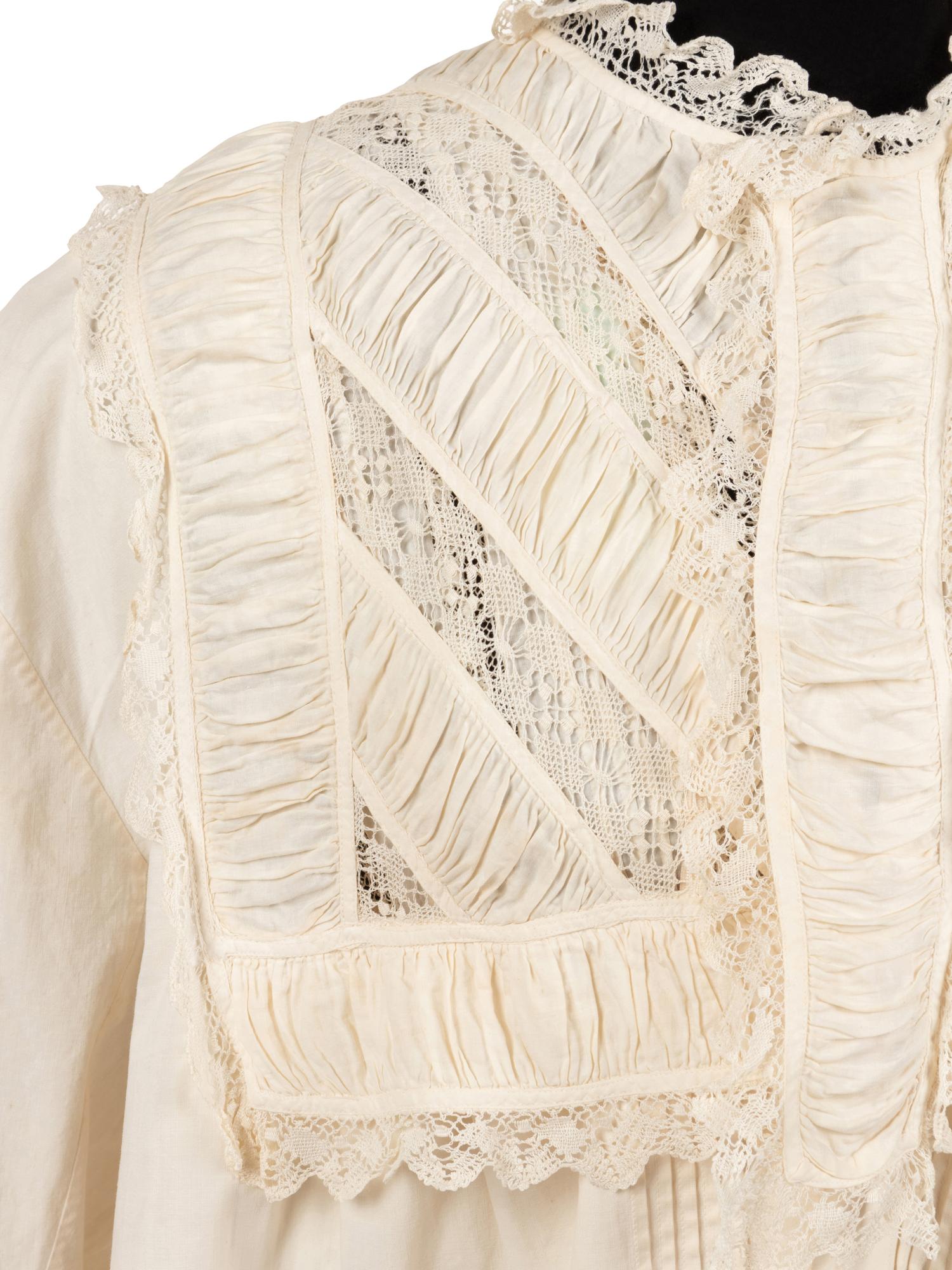 Six Edwardian Cotton Dresses: Three Day Dresses, Three Bed Jackets and Night Gowns, 1910s