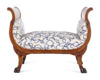 A Regency Style Mahogany Curule Bench