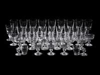 A Steuben Glass Stemware Service