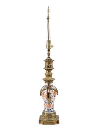 A French Gilt Bronze Mounted Japanese Porcelain Vase Mounted as a Lamp