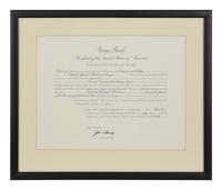 [POLITICS]. [PERKINS, Edward Joseph (1928-2020)]. A group of 9 appointments by Presidents Reagan, Bush, Clinton, and Bush to Perkins, presumably with secretarial or facsimile signatures, including: