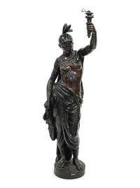 Bronze figure of a woman