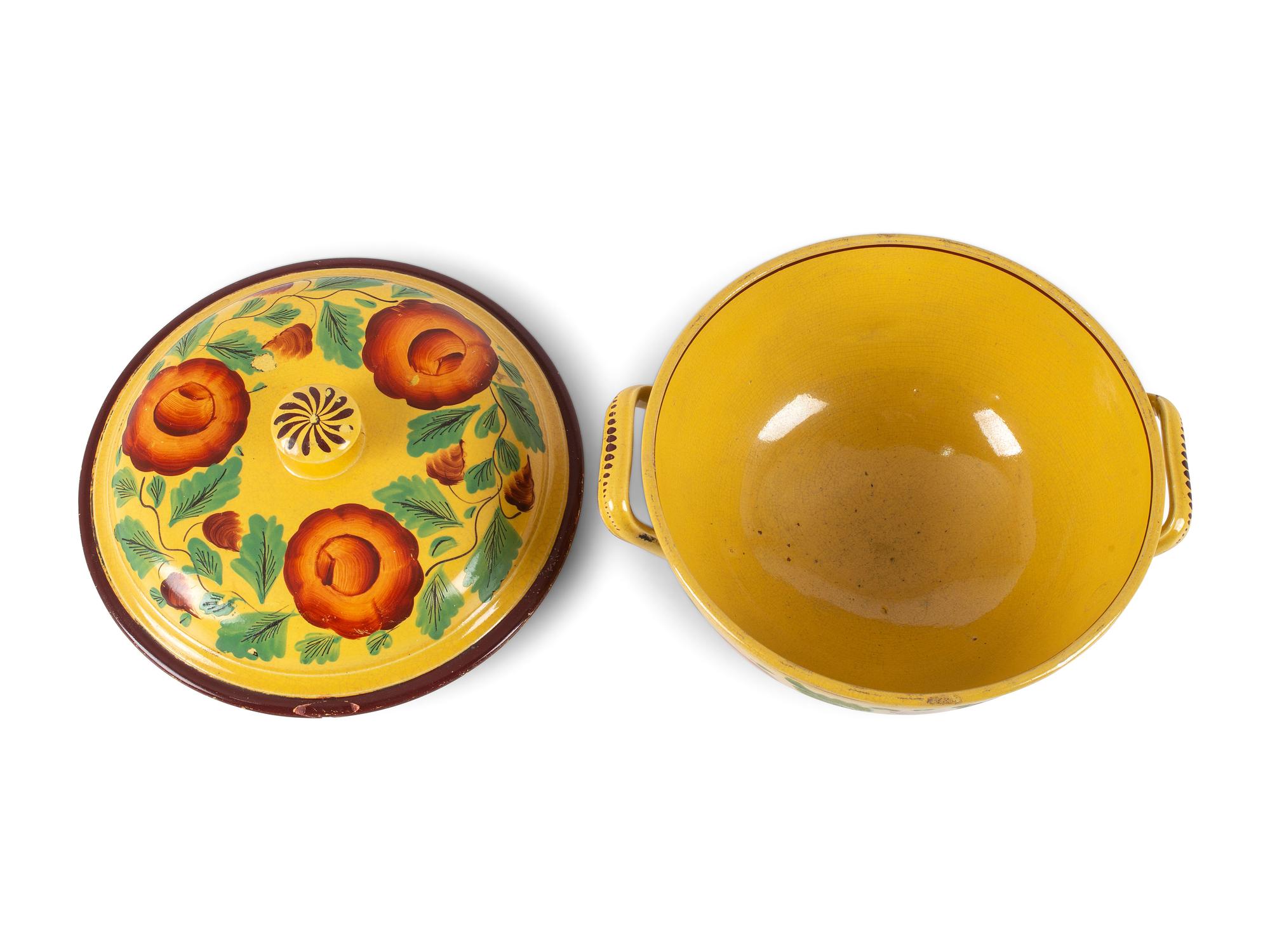 A Canary Luster Lidded Bowl