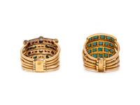 TWO MULTIGEM HAREM RINGS