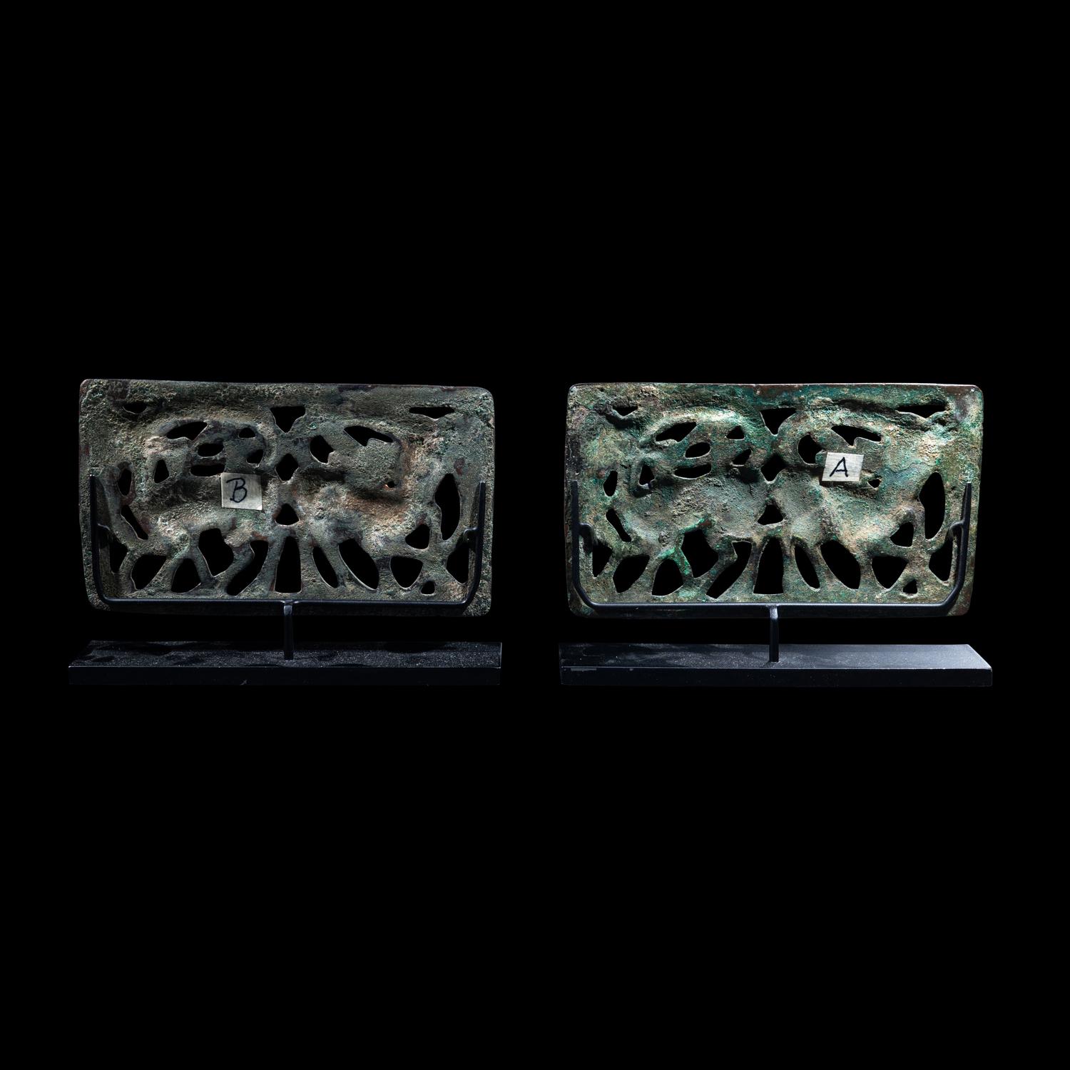 A Pair of Eurasian Bronze Plaques