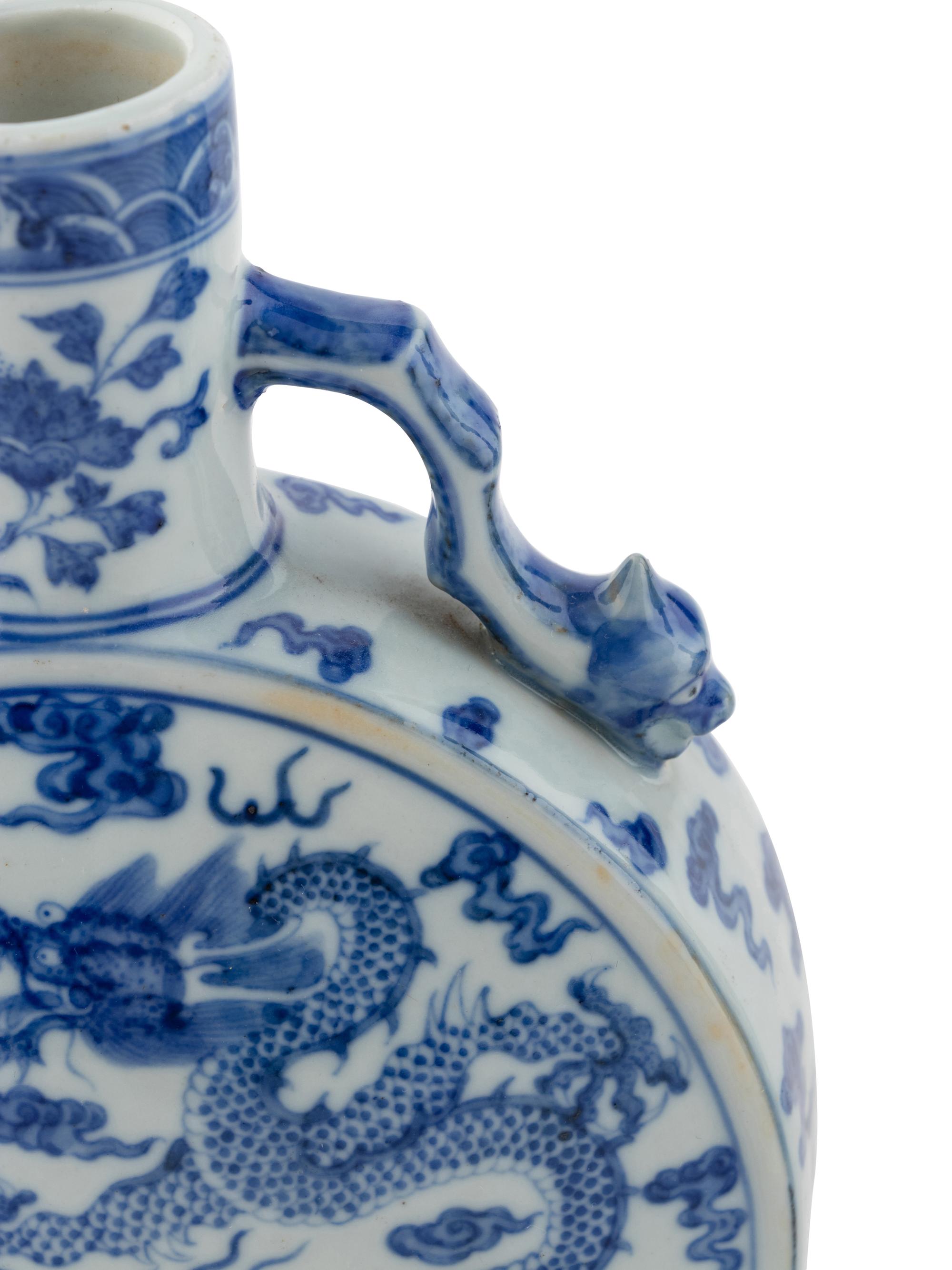 Three Chinese Blue and White Porcelain Vases