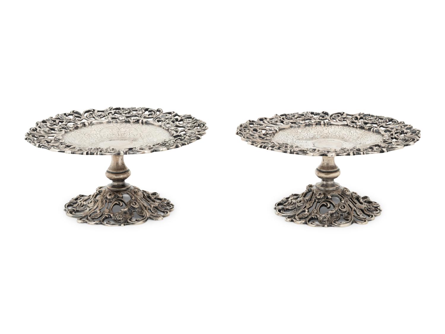 A Pair of American Silver Tazze