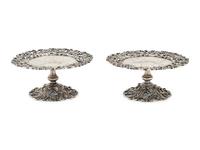 A Pair of American Silver Tazze