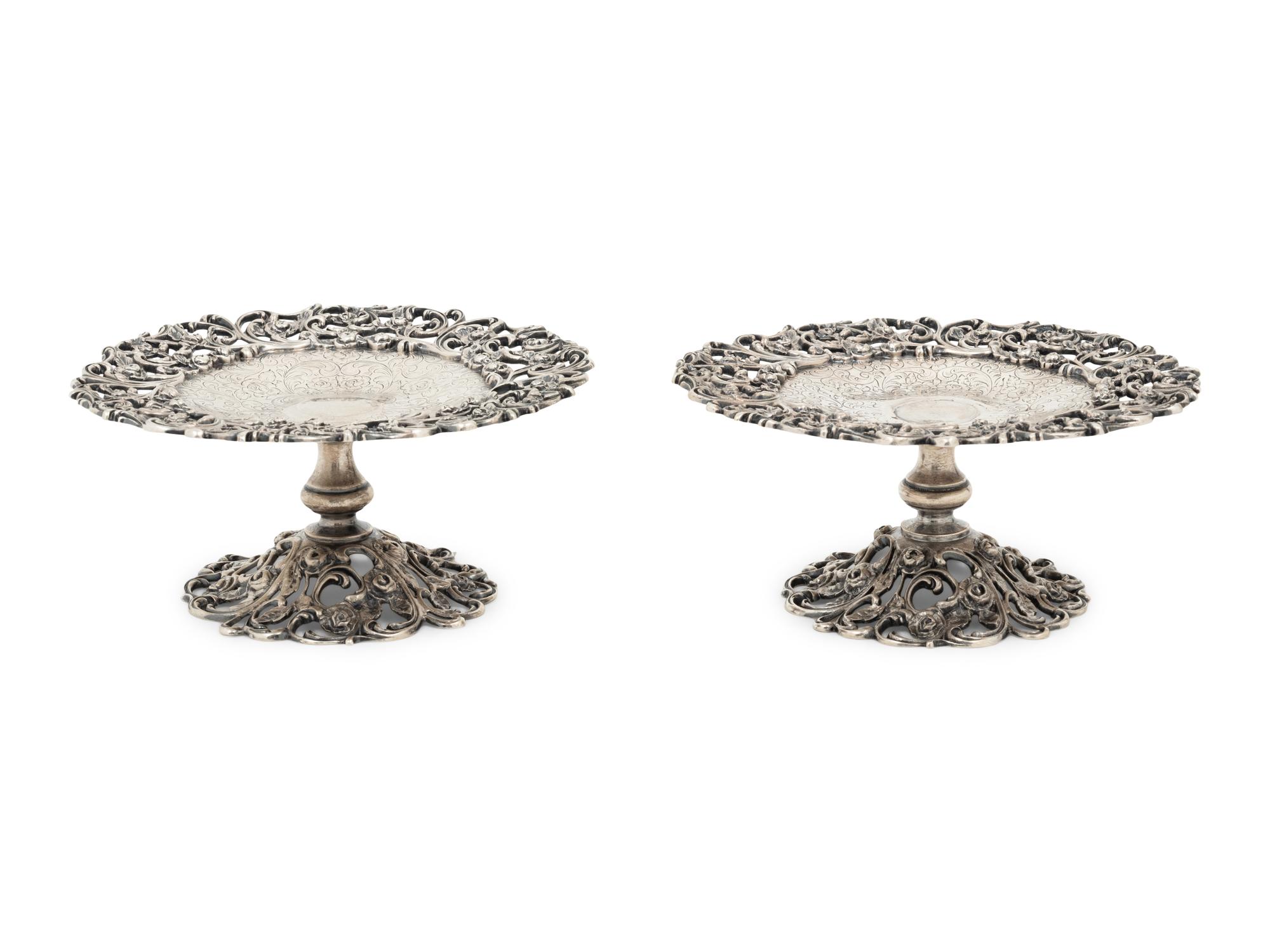 A Pair of American Silver Tazze