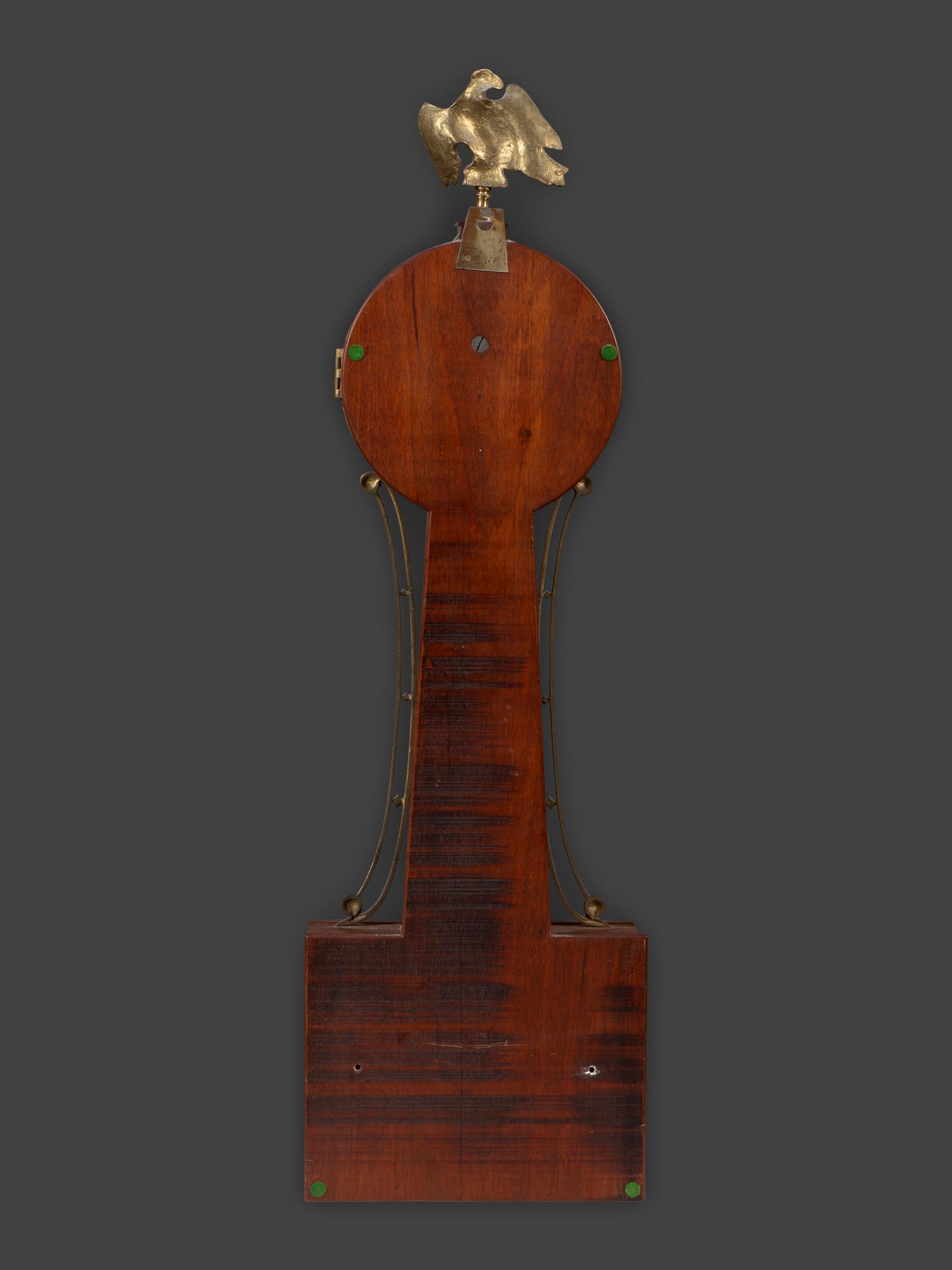 A Federal Style Eglomise Inset Banjo Clock