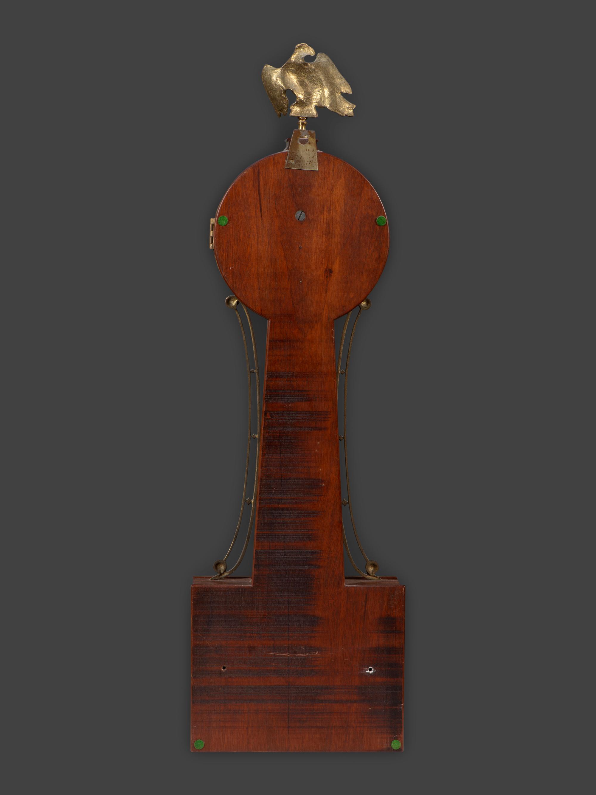 A Federal Style Eglomise Inset Banjo Clock